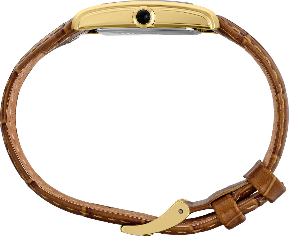 Seiko | Essentials Stainless Steel Brown Strap Quartz Mother of Pearl Dial Ladies Watch SWR100