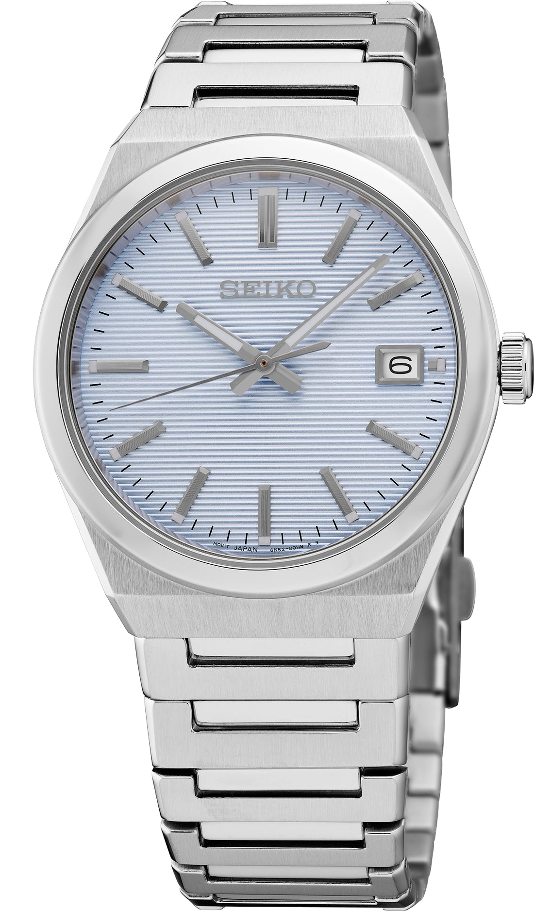 Seiko | Essentials Stainless Steel Quartz 38.9mm Light Blue Dial Watch SUR599