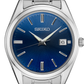 Seiko | Essentials Stainless Steel Quartz Blue Dial Watch SUR309