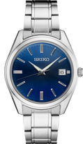 Seiko | Essentials Stainless Steel Quartz Blue Dial Watch SUR309