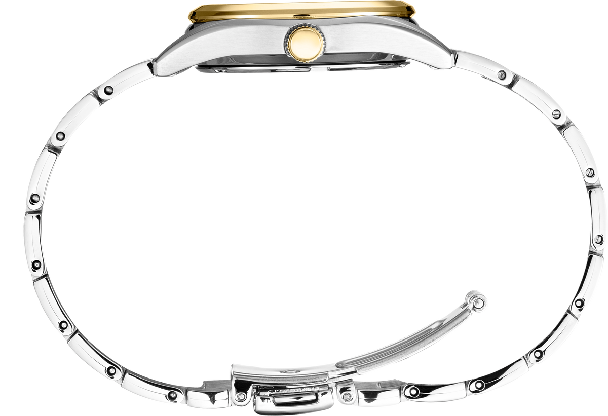 Seiko | Essentials Stainless Steel Quartz Two Tone Mother of Pearl Dial Watch SUR636