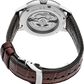 Seiko | Presage Cocktail Time GMT Dark Brown Leather Strap Stainless Steel Ivory Dial Automatic Men's Watch SSK041