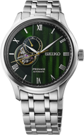 Seiko | Presage Men's Automatic Stainless Steel Green Japanese Garden Watch SSA463 "Open Heart"