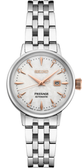 Seiko SRE009 Presage Cocktail Time SS Automatic White Dial Watch 