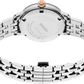 Close-up of a Seiko SRE009 Presage watch with a stainless-steal band