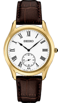 Seiko | SRK050 Essentials White Dial with Brown Leather Strap Men's Watch