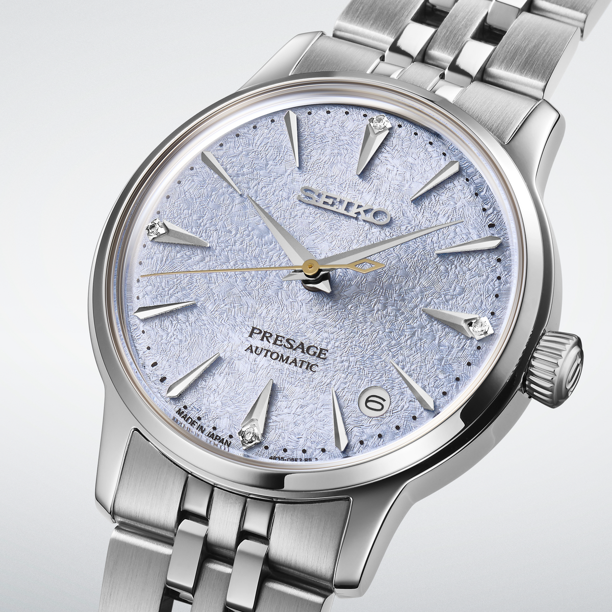 Seiko | SRPL61 Presage Ladies Cocktail Time SS Automatic Light Blue Dial with Diamonds