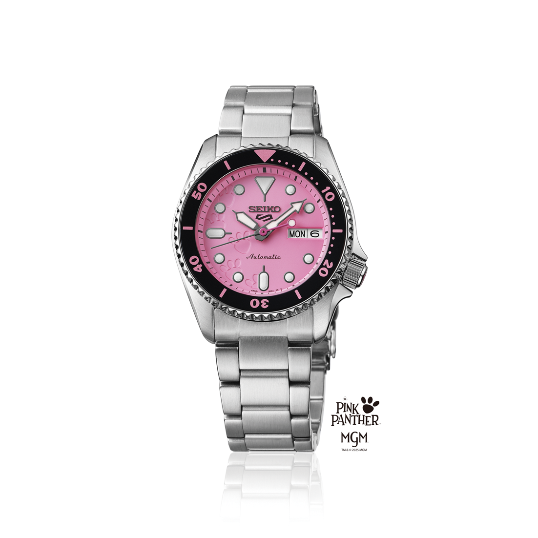 Seiko | SRPM07 Seiko 5 Sport SS Automatic Pink Dial Pink Panther LIMITED EDITION
