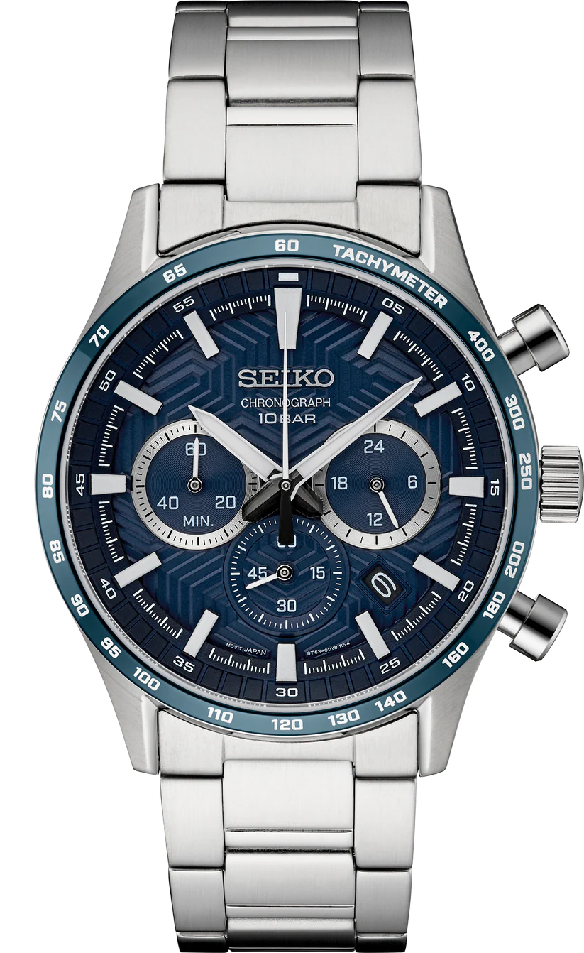 Seiko | SSB445 Essentials Quartz Chronograph Blue Dial with Stainless Steel Bracelet