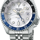 Seiko | SSK033 Seiko 5 Sports SS Automatic GMT Silver Dial