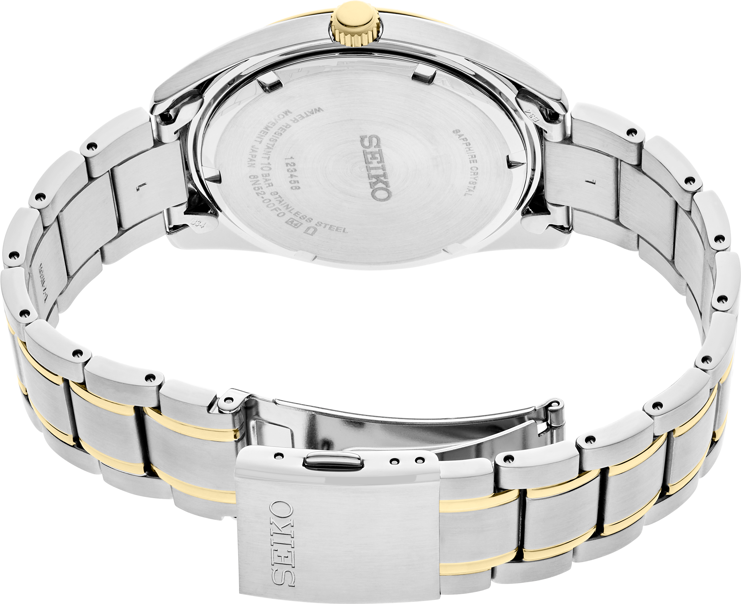 Seiko | SUR460 Essentials Two-Tone Stainless Steel Case & Bracelet White Dial with Arabic Numerals