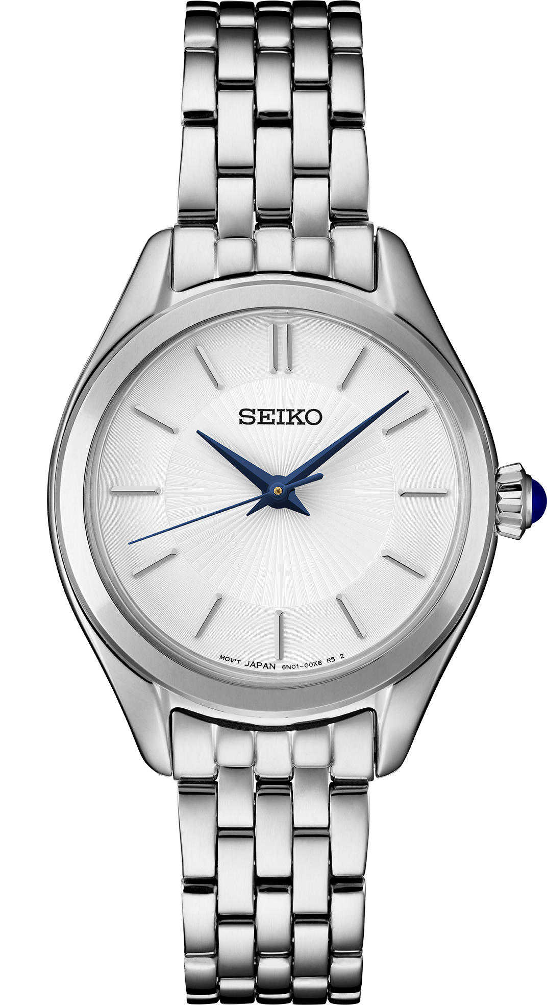 Seiko | SUR537 Essentials Stainless Steel Ladies White Sunray Dial Watch