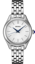 Seiko | SUR537 Essentials Stainless Steel Ladies White Sunray Dial Watch