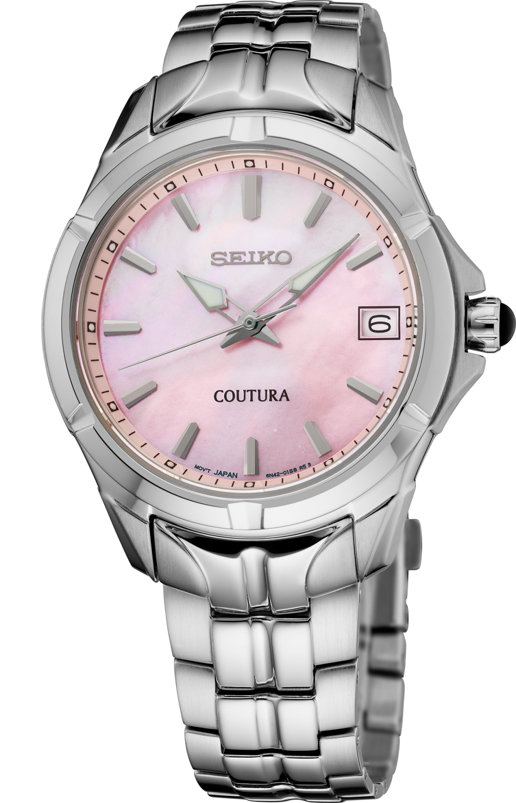 Seiko | SUR585 Coutura SS Quartz Pink Mother of Pearl Dial Watch