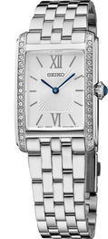 Seiko | SWR090 Ladies Essentials Crystal Bezel Silver Dial