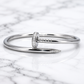 Sterling Silver | Plain CZ Nail Bangle