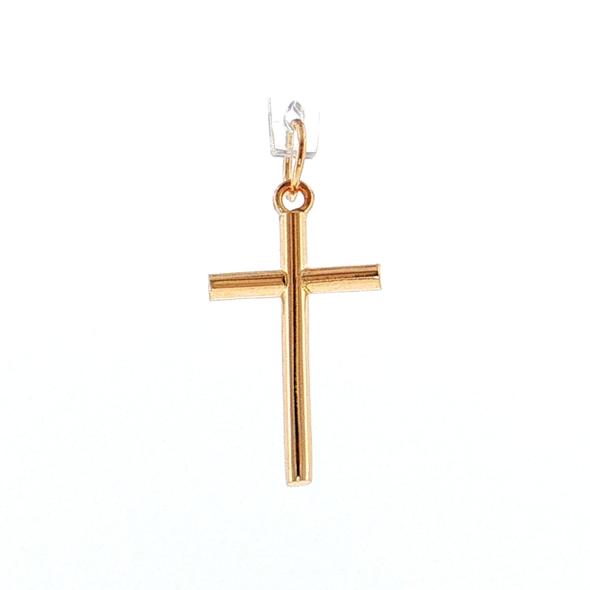 Small 19.2K Portuguese Gold | Plain Polished Hollow Cross Without Jesus Charm Pendant