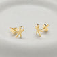 Ocean | Deep Blue 14K Lab Diamond Mini Starfish Stud Earrings