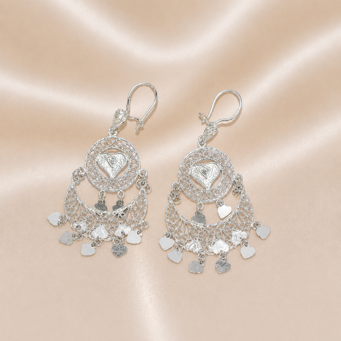 Sterling Silver | Berber Filigree Chandelier Earrings