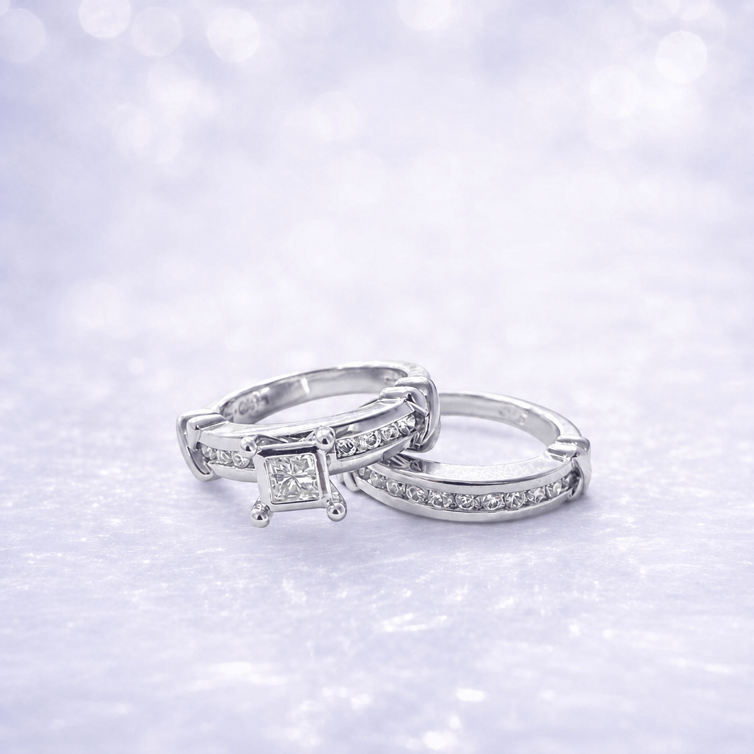 Sterling Silver | Channel-Set Cubic Zirconia Wedding/Anniversary Band Promise Ring