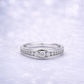 Sterling Silver | Curved Wedding/Anniversary Band with Graduated Cubic Zirconia
