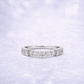 Sterling Silver | Curved Wedding/Anniversary Band with Round Cubic Zirconia
