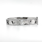 Sterling Silver | Designer-Inspired Bangle Bracelet with Pavé CZ Detail