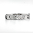 Sterling Silver | Designer-Inspired Bangle Bracelet with Pavé CZ Detail