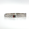 Sterling Silver | Designer-Inspired Patterned Bangle Bracelet