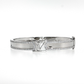 Sterling Silver | Designer-Inspired Raised Letter Centerpiece and CZ Edges