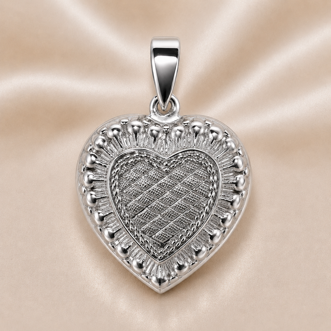 Sterling Silver | Large Heart Locket Pendant