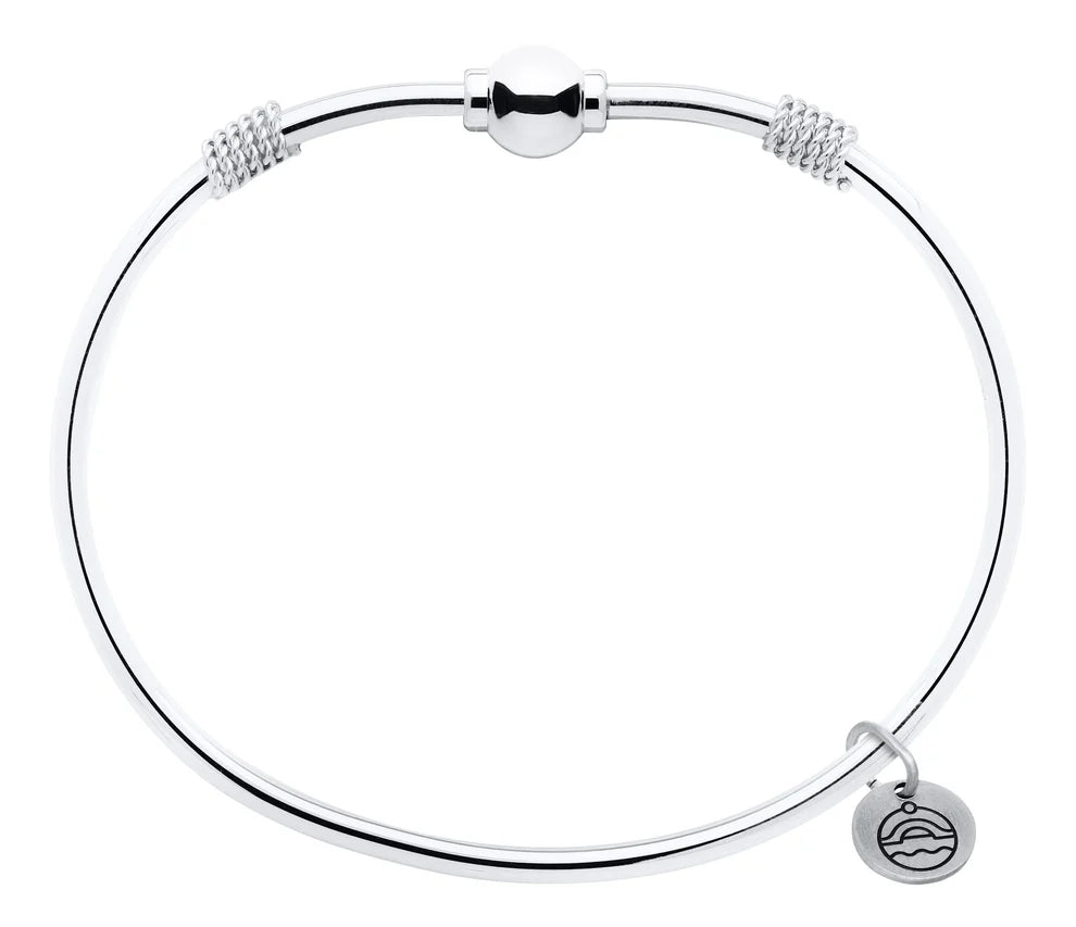 Sterling Silver | Sterling Silver Cape Cod Double Rope Plain Bead Bracelet