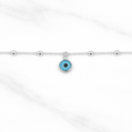 Sterling Silver | Round Evil Eye Anklets