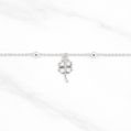 Sterling Silver | Clover Beaded Anklet