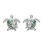 Ocean | Sterling Silver SW Crystal Turtle and Baby Stud Earrings