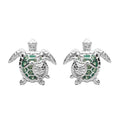 Ocean | Sterling Silver SW Crystal Turtle and Baby Stud Earrings