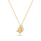 Ocean | Deep Blue 14K Gold Lab Diamond Mini Turtle Necklace