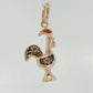 19.2K Portuguese Gold | Rooster Charm (Galo de Barcelos) Pendant