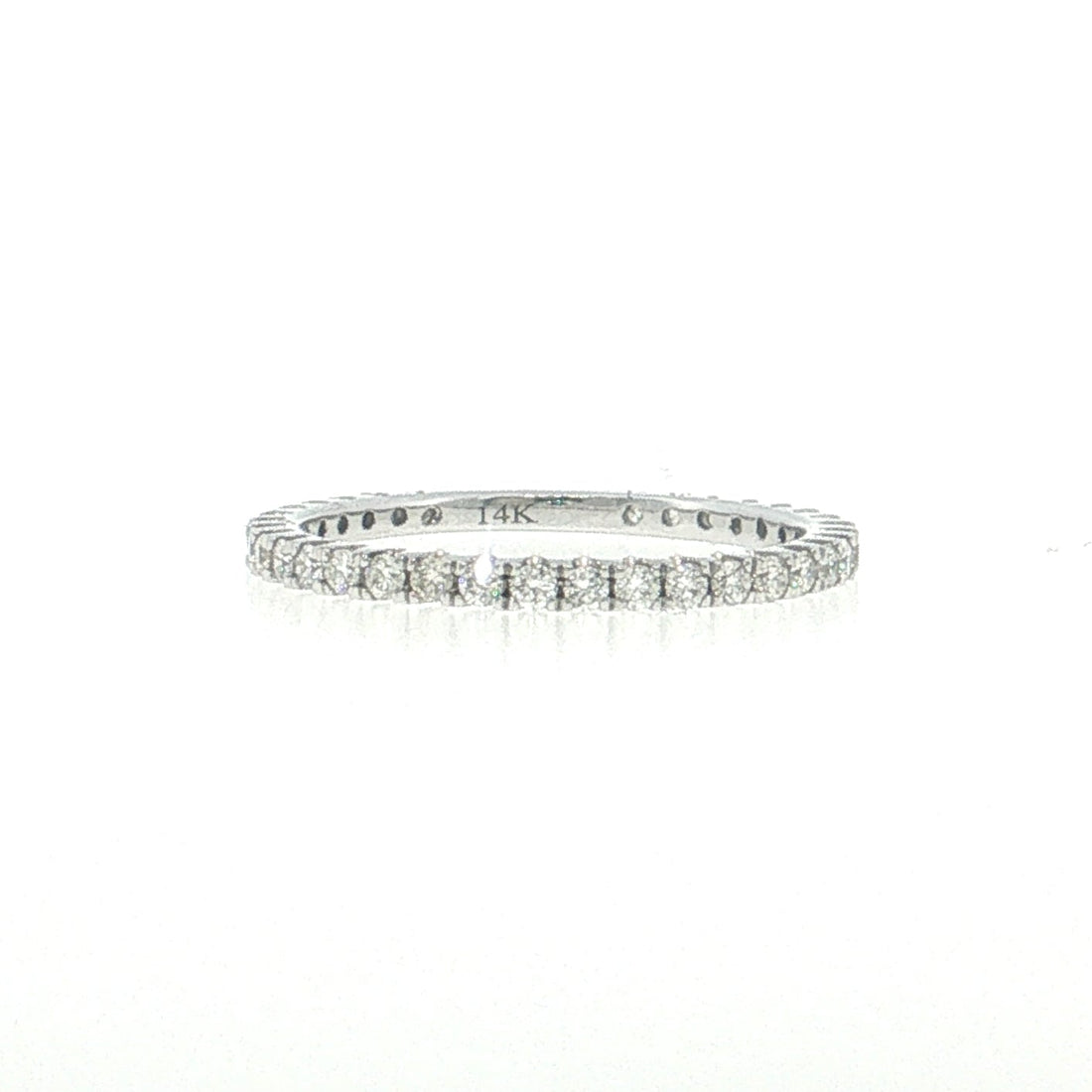 14K Gold | .50ct White Gold Natural Diamond Eternity Wedding Band