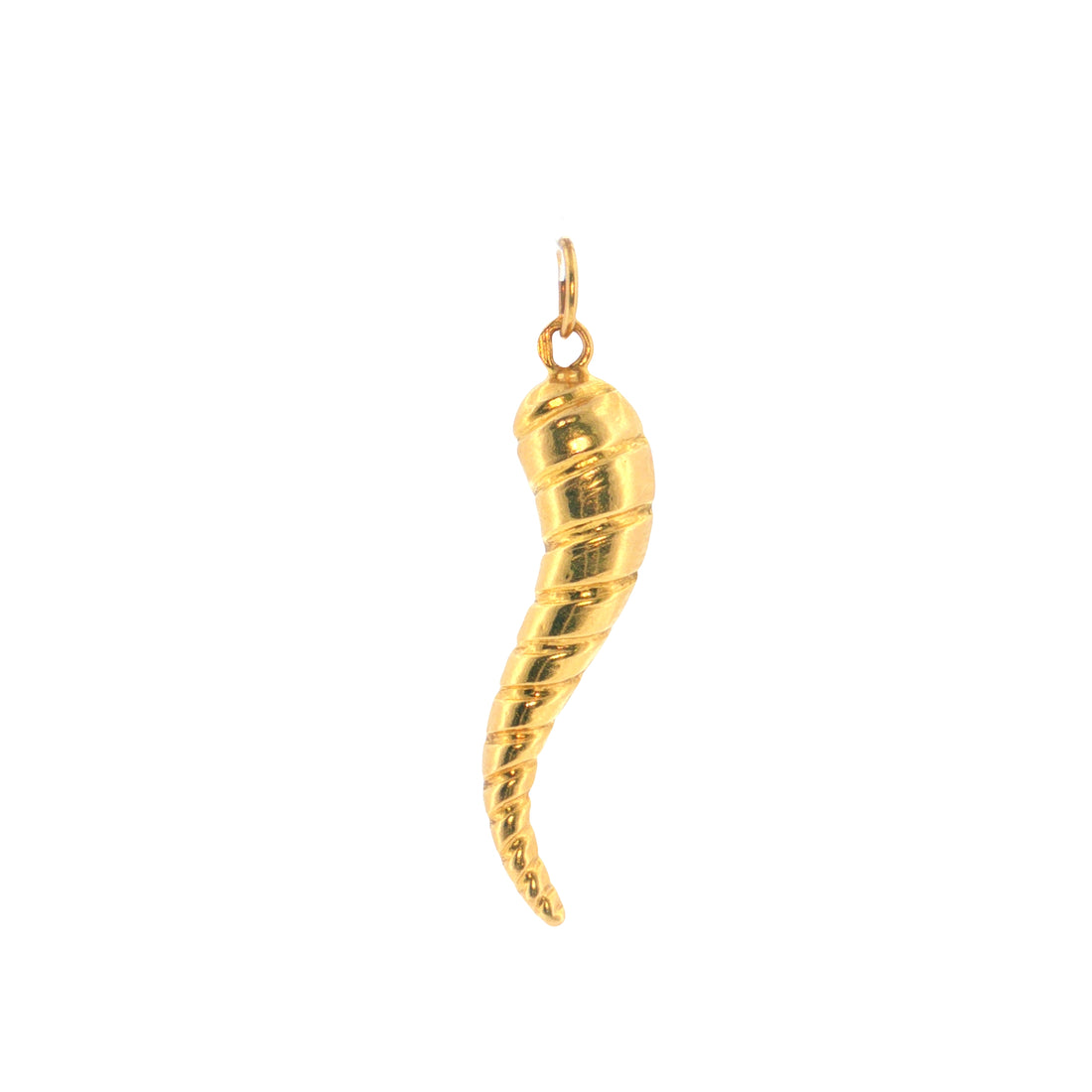 19.2K Portuguese Gold | Horn of Plenty Ridged Pattern Charm