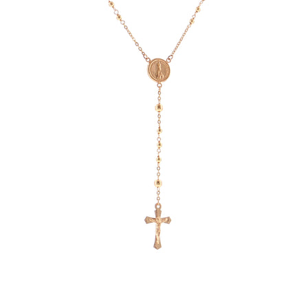 19.2K Portuguese Gold | 1mm Beaded 18" Holy Rosary