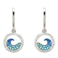 Ocean | Sterling Silver Swarovski Wave Drop Earrings
