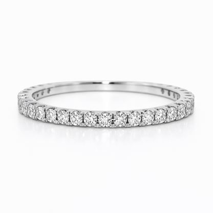 White Gold Natural Diamond Eternity Wedding Band