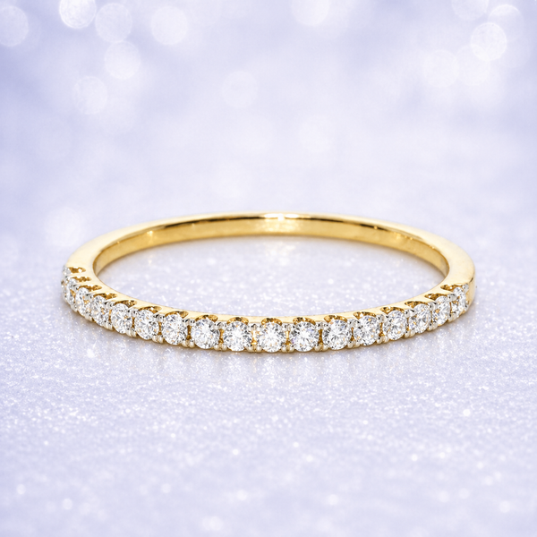 Yellow Gold 14K Gold .25ct Natural Diamond Wedding Bands | Paradise Jewelry