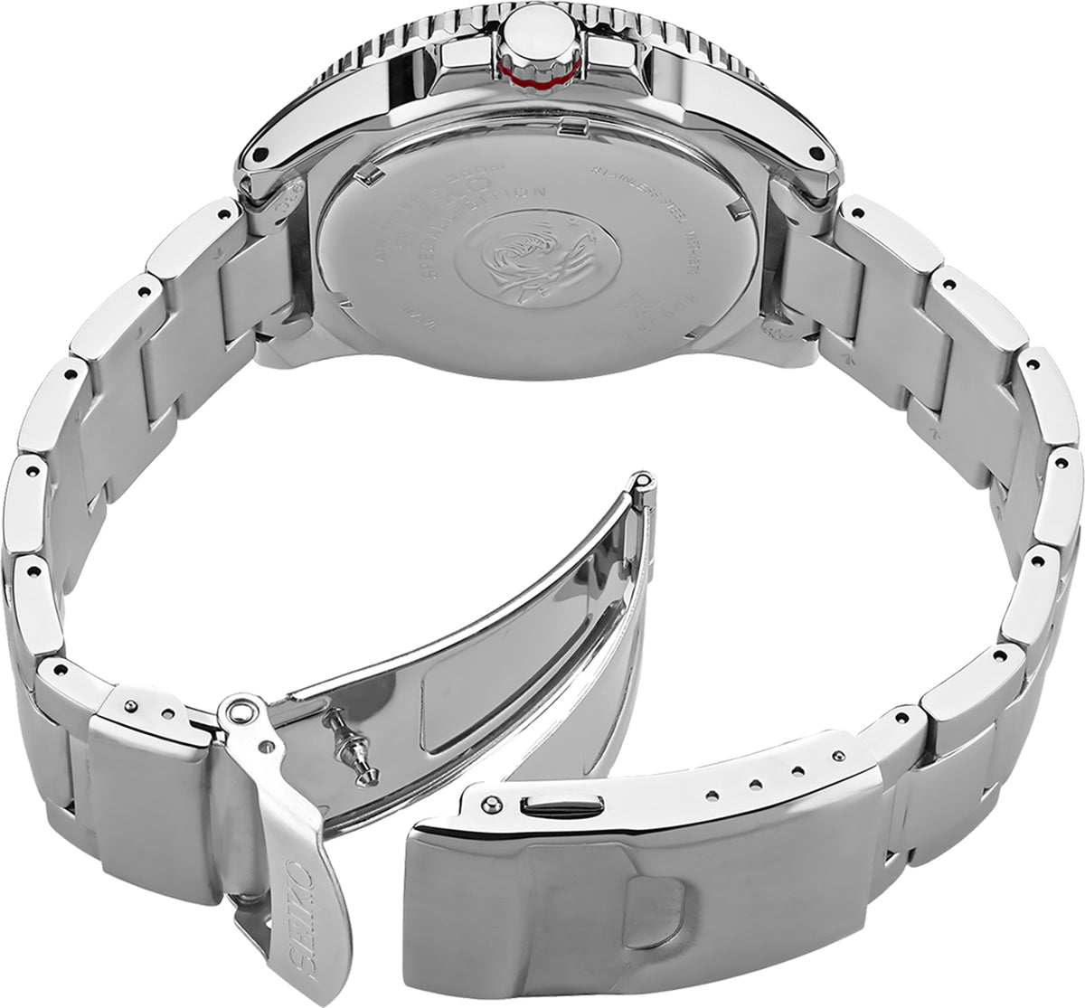 back Seiko | SNE549 Prospex Men's Solar Stainless Steel Blue Solar Diver PADI Special Edition Watch