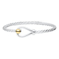 Cape Cod | Evening Tide Sterling Silver & 14K Yellow Gold 7" Loop & Ball Twist Cape Cod Bracelet