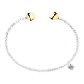 Cape Cod | Sterling Silver & 14K Yellow Gold 7" Twisted Wire Double Ball Cuff Cape Cod Bracelet