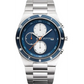 Bering | Solar Mens Blue Dial Watch 34440-708 Chronograph Stainless Steel Watch