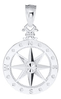 Cape Cod | Evening Tide 14mm Sterling Silver Small Compass Rose Cape Cod Pendant