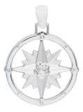 Cape Cod | Evening Tide 25mm Sterling Silver Compass Rose Center